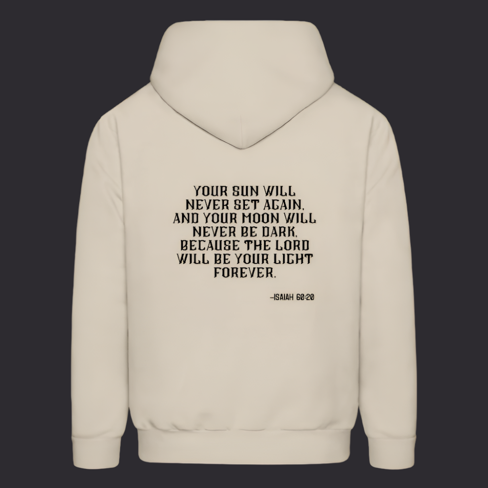'Your sun will never set' Sand Color Hoodie Thrive Collection - Sand