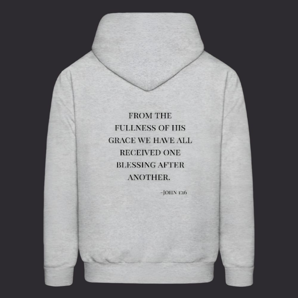'Fullness of his Grace' Classic Gray Hoodie Thrive Collection - heather gray