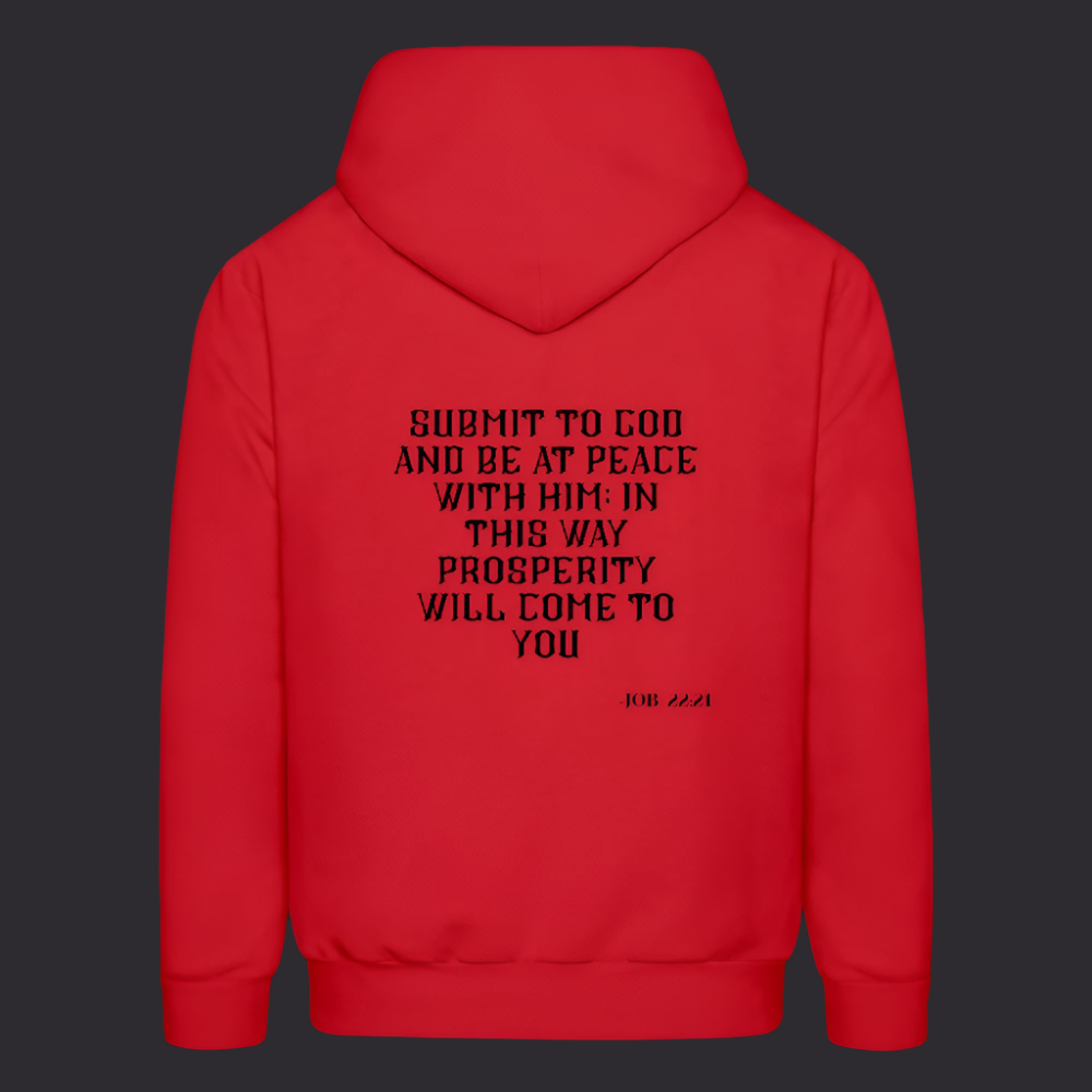 'Submit to God' Classic Red Hoodie Strive Collection - red