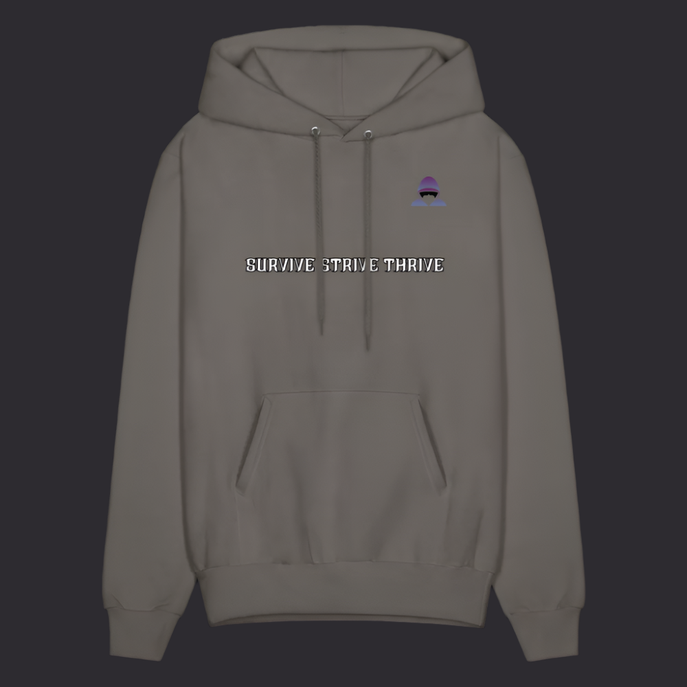 Boyz N The Hoodies Motto Asphalt Gray Hoodie Classic Design - asphalt gray