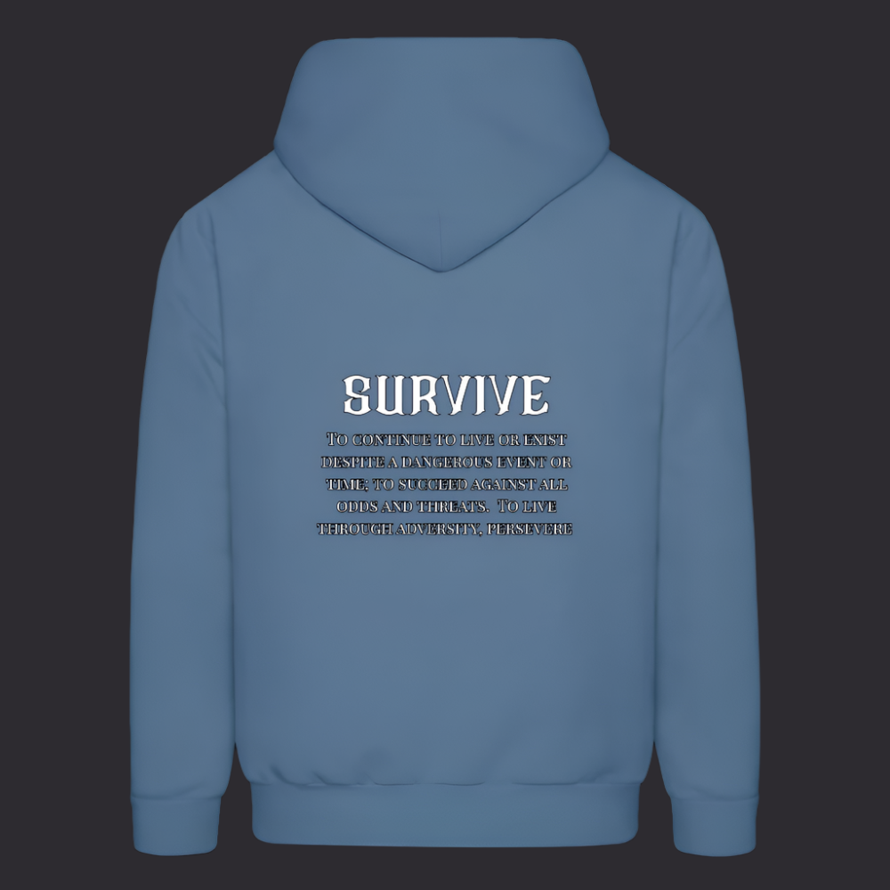 Boyz N The Hoodies Denim Blue Survive Hoodie - denim blue