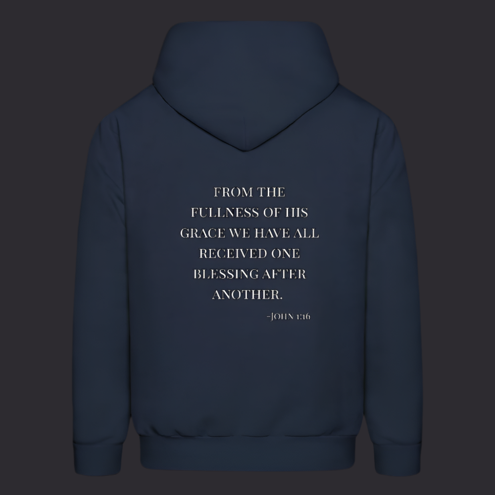 'Fullness of his Grace' Navy Blue Hoodie Thrive Collection - navy