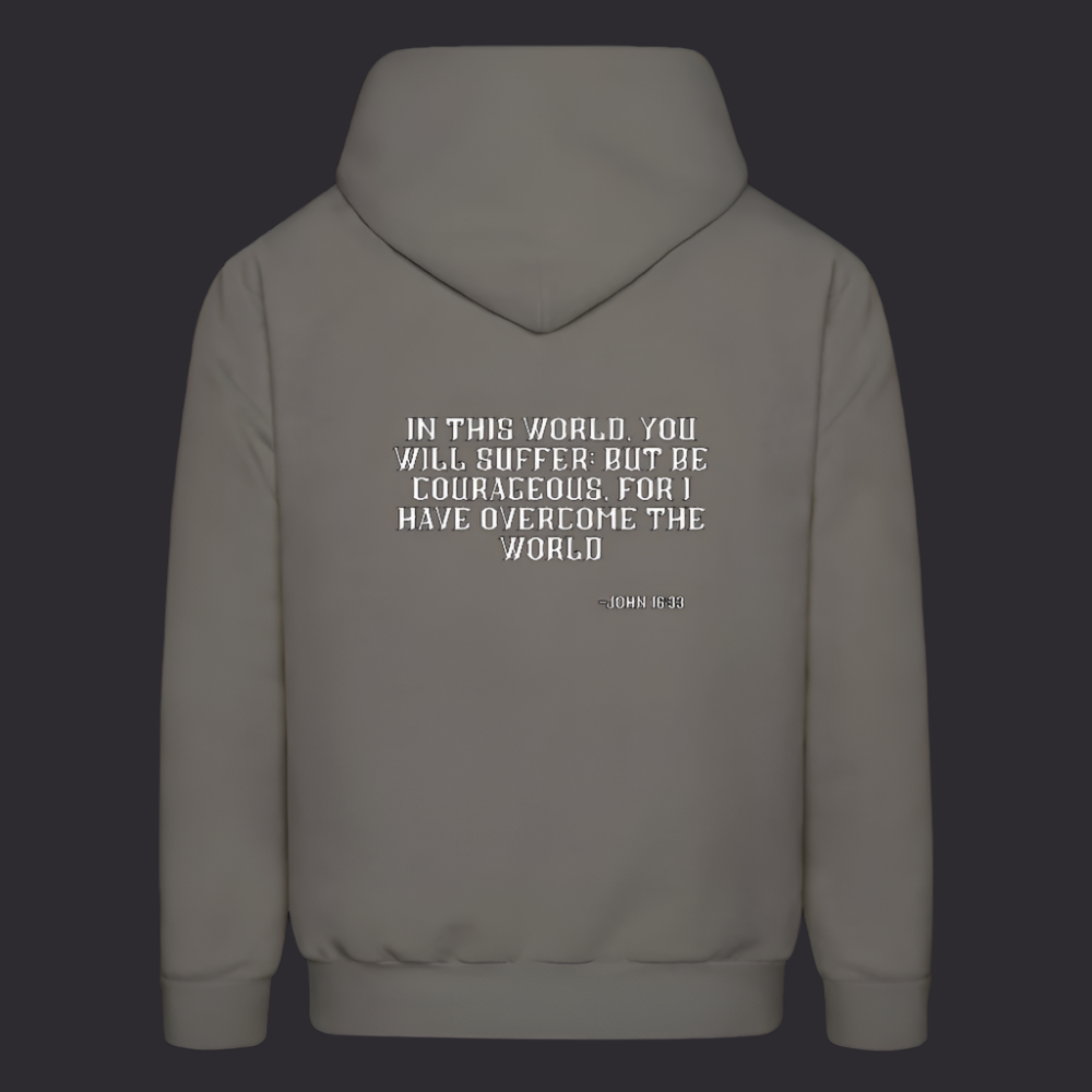 'Be Courageous' Asphalt Gray Hoodie Survive Collection - asphalt gray