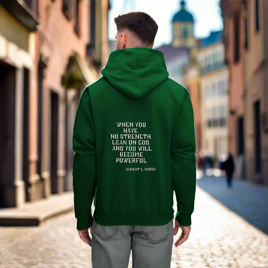 'Lean on God' Forest Green Hoodies Survive Collection - forest green