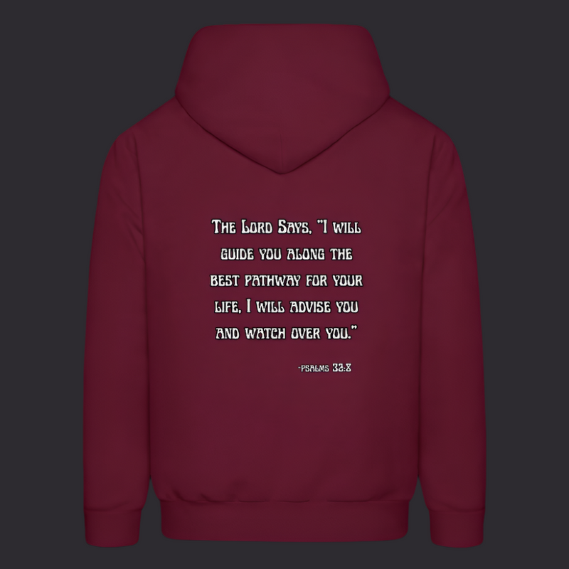 'I will guide you' Hoodies - Burgundy