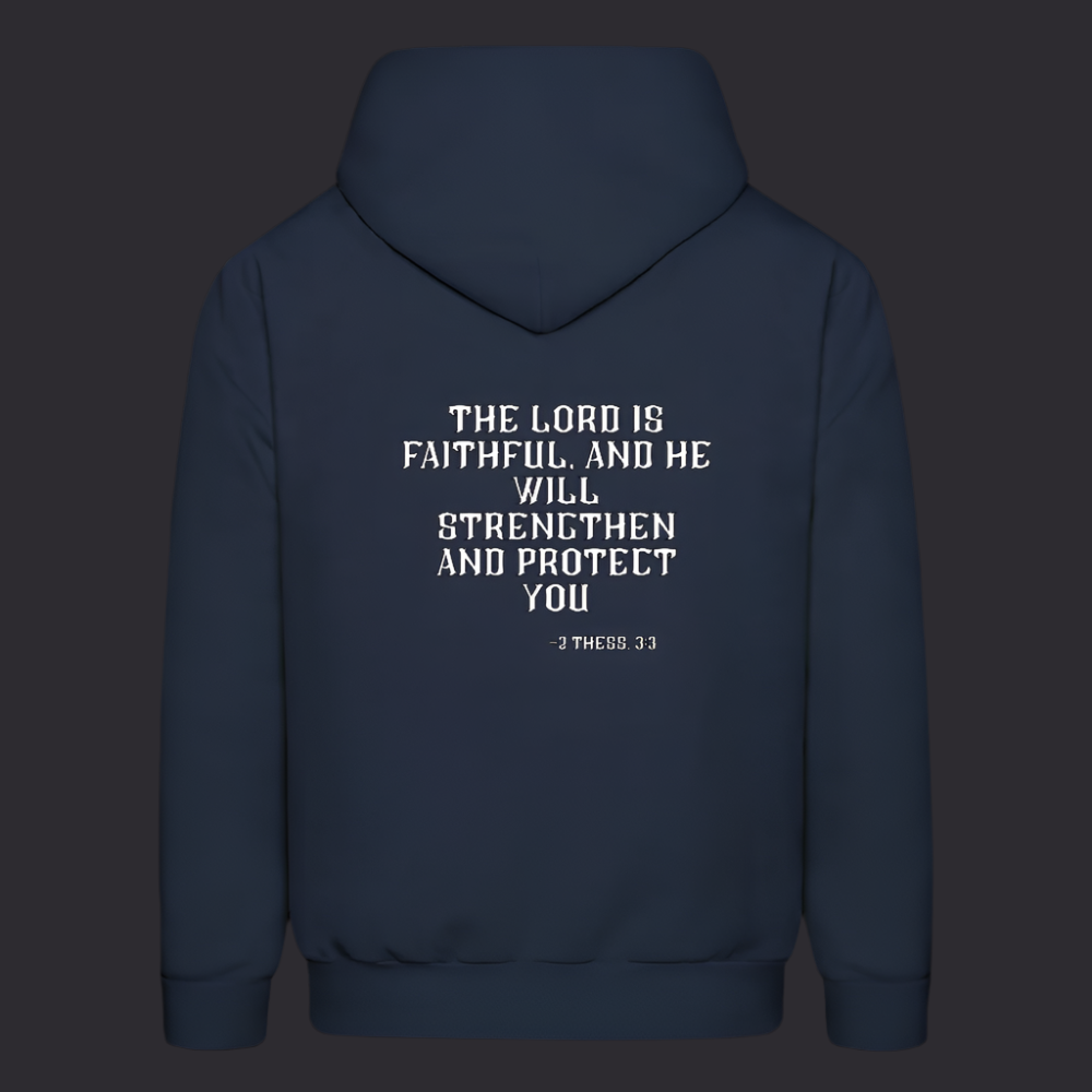 'The Lord Is Faithful' Navy Blue Hoodie Survive Collection - navy