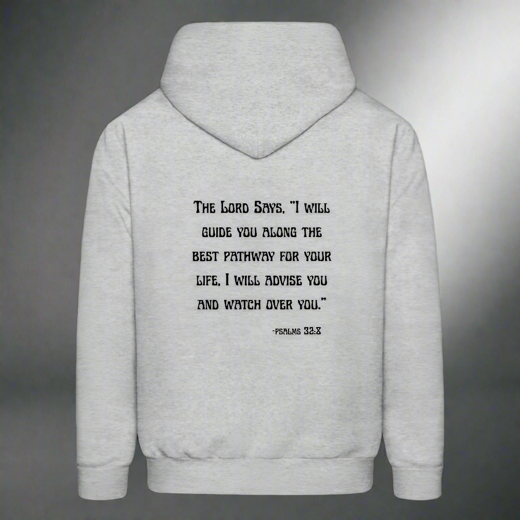 'I will guide you' Carolina Blue Hoodie Thrive Collection - heather gray