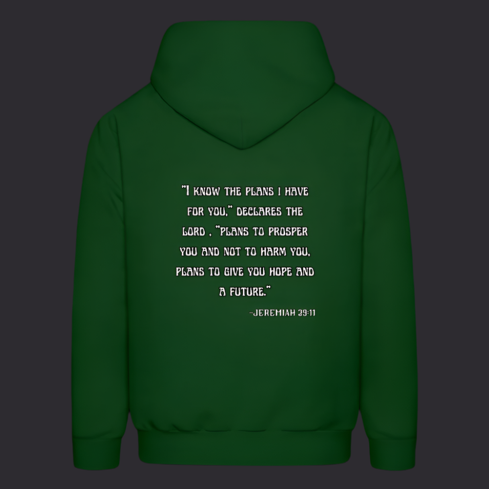 'I know the plans' Forest Green Hoodie Thrive Collection - forest green