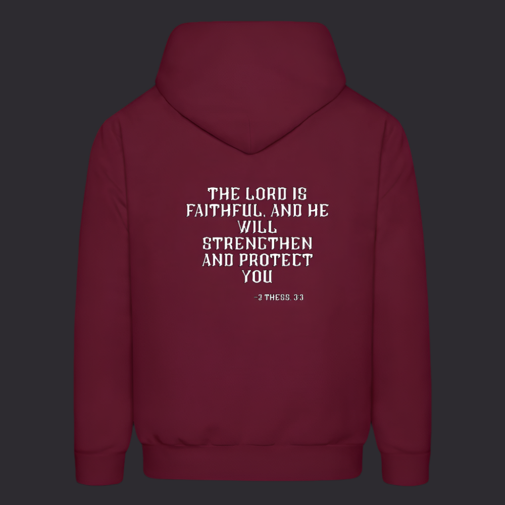 'The Lord Is Faithful' Burgundy Hoodie Survive Collection - burgundy