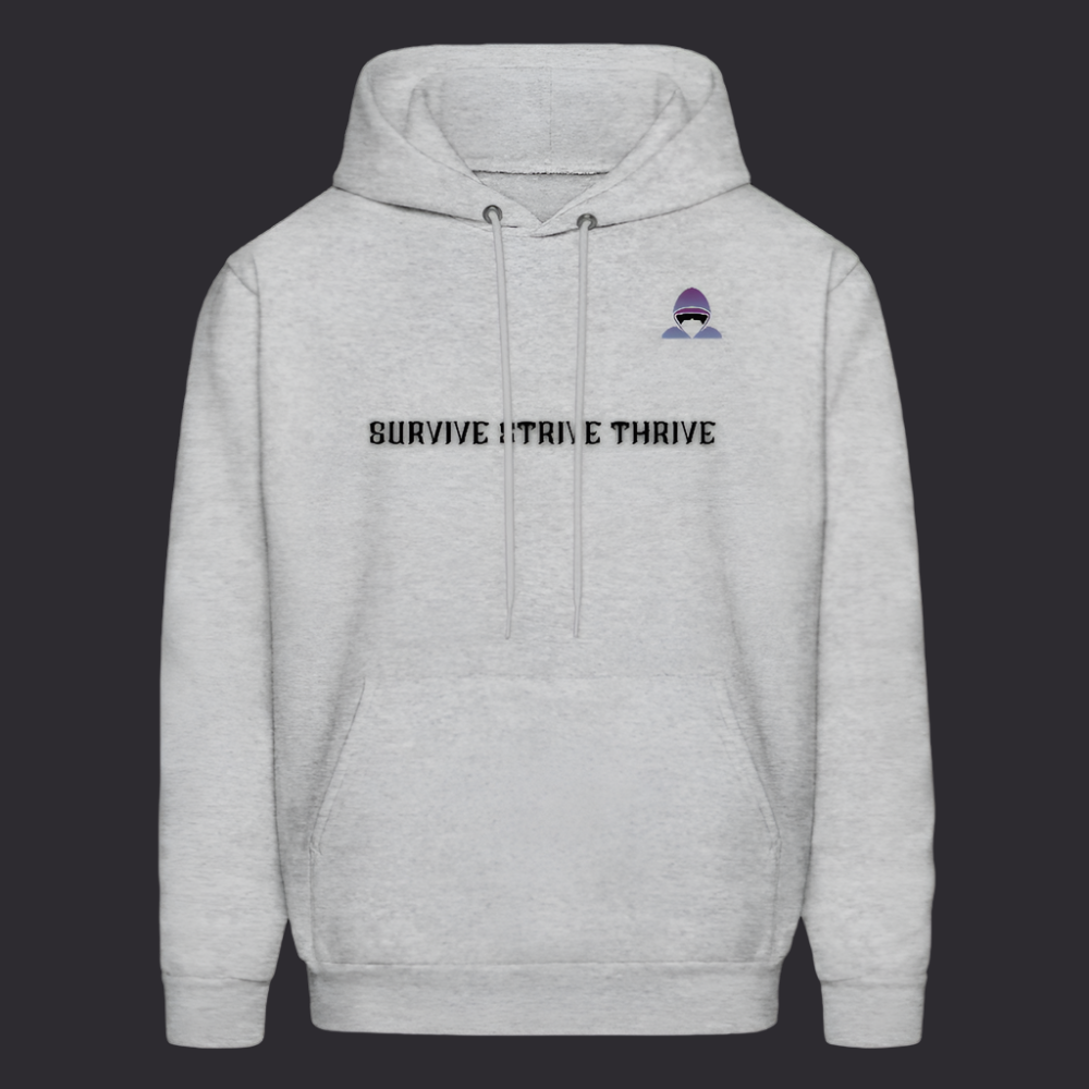 Boyz N The Hoodies Motto Gray Hoodie with Classic Design - heather gray