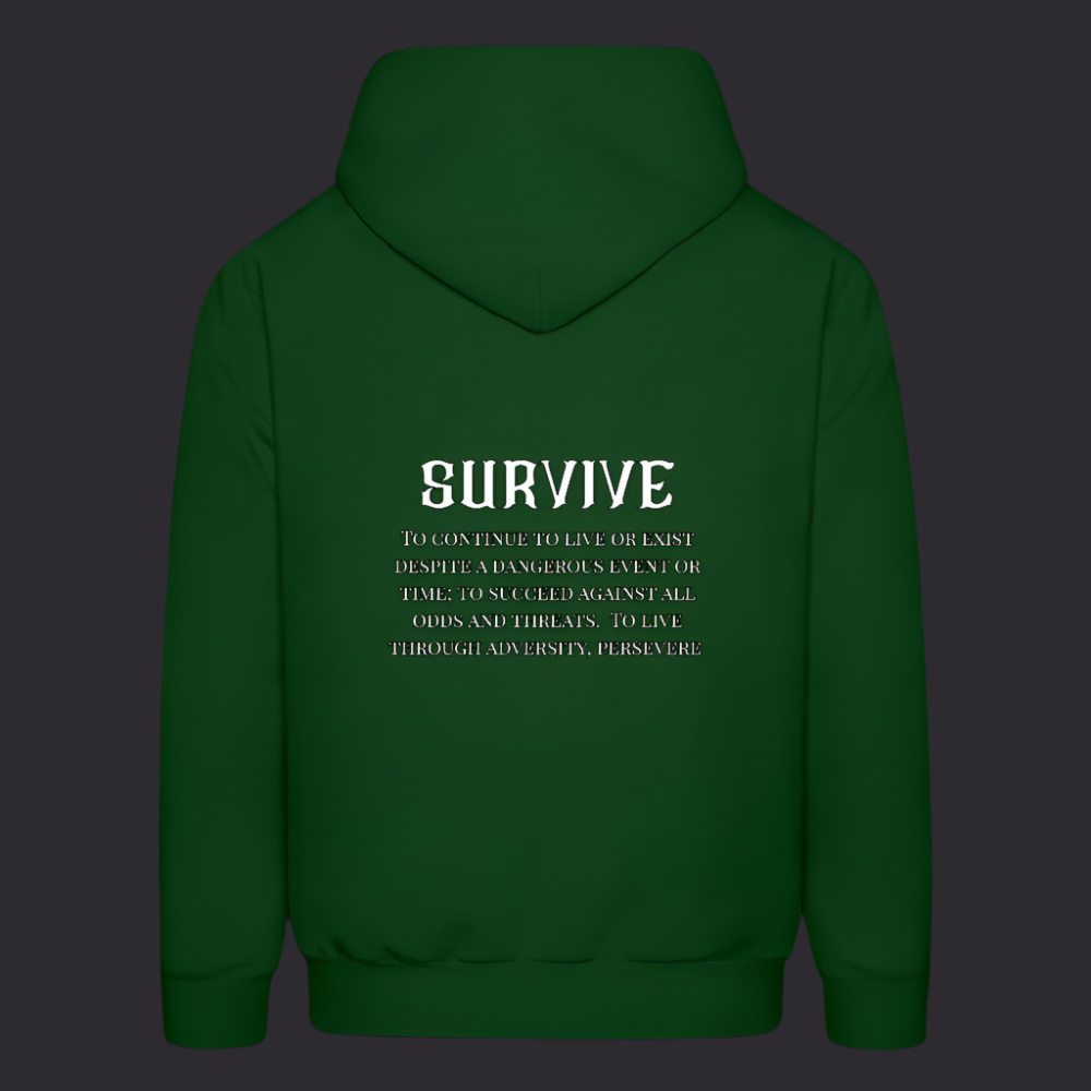 Boyz N The Hoodies Forest Green Survive Hoodie - forest green