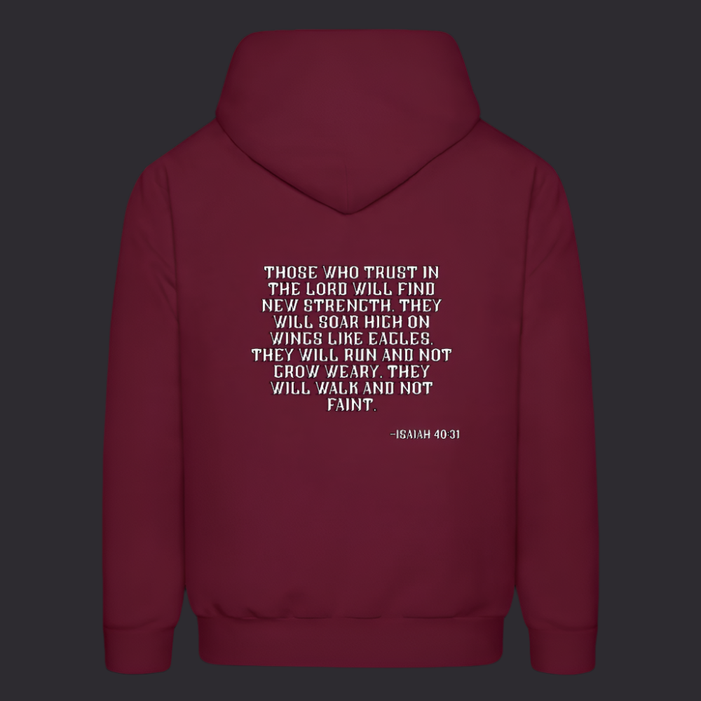'Trust in the Lord' Burgundy Hoodie Strive Collection - burgundy