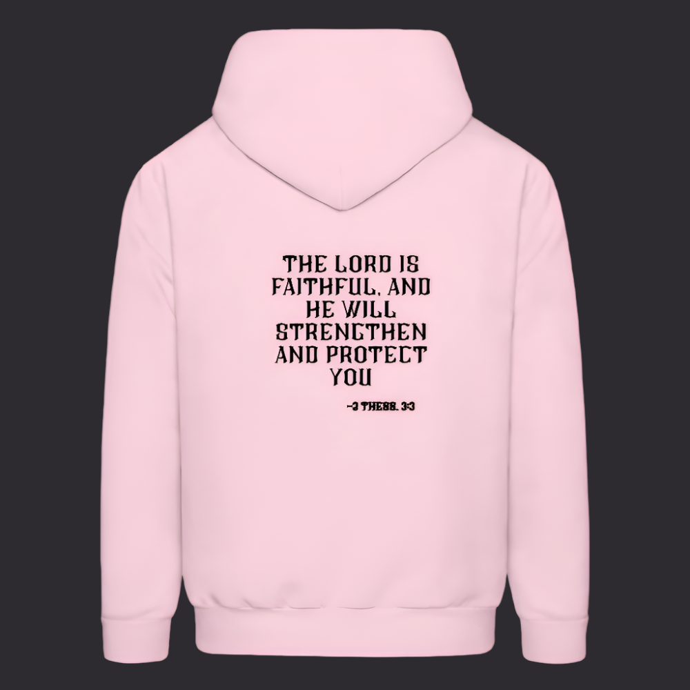 'The Lord Is Faithful' Pink Hoodie Survive Collection - pale pink