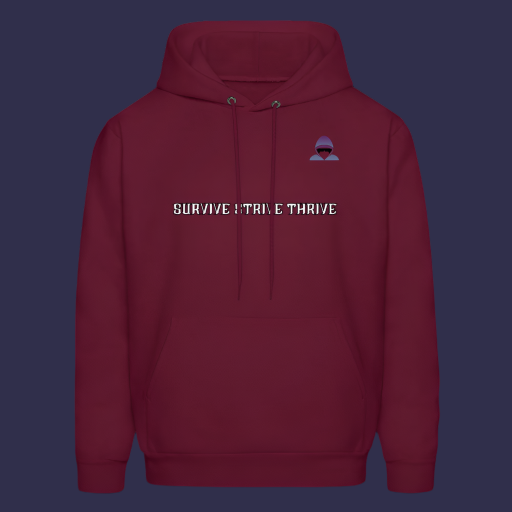 Boyz N The Hoodies Motto Burgundy Hoodie Classic Design - burgundy
