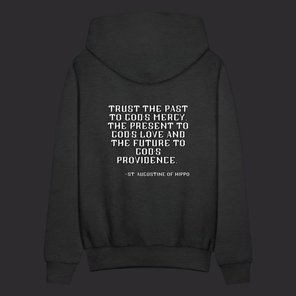 'Trust the Past' Charcoal Gray Hoodie Thrive Collection - charcoal grey