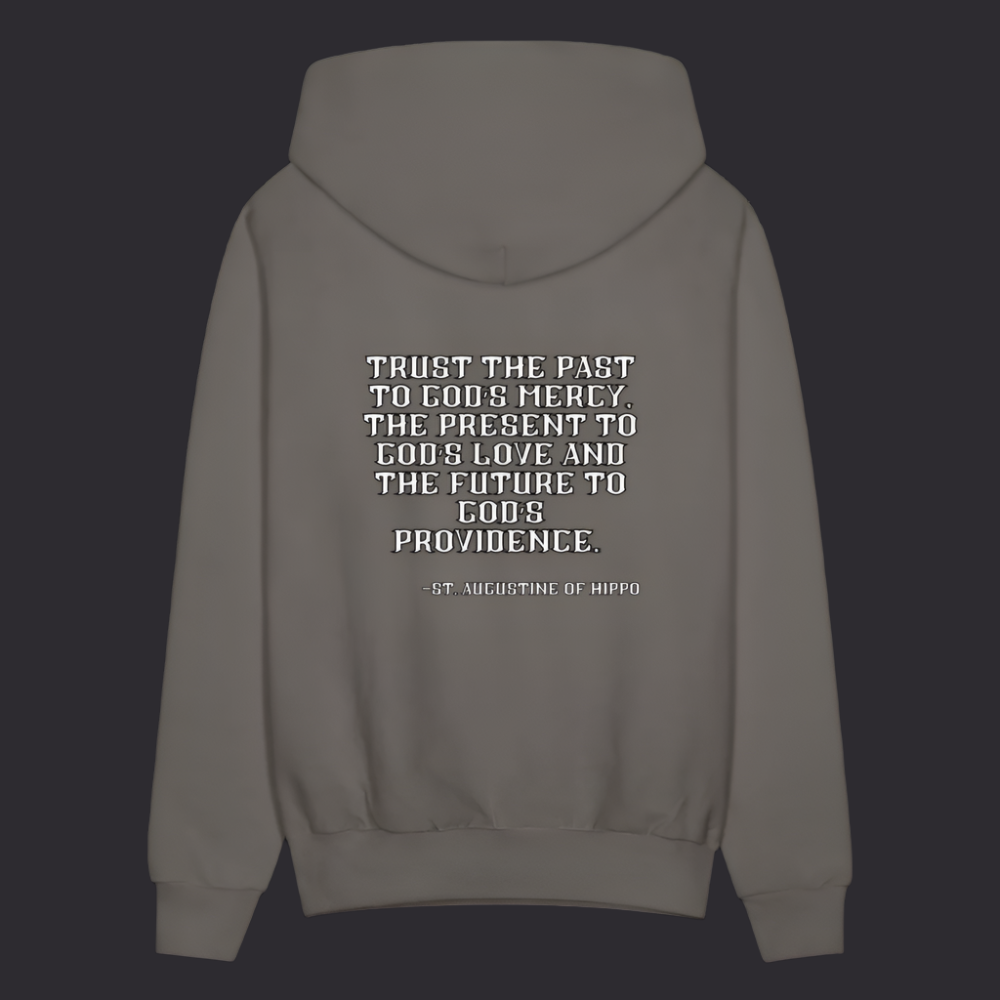 'Trust the Past' Asphalt Gray Hoodie Thrive Collection - asphalt gray