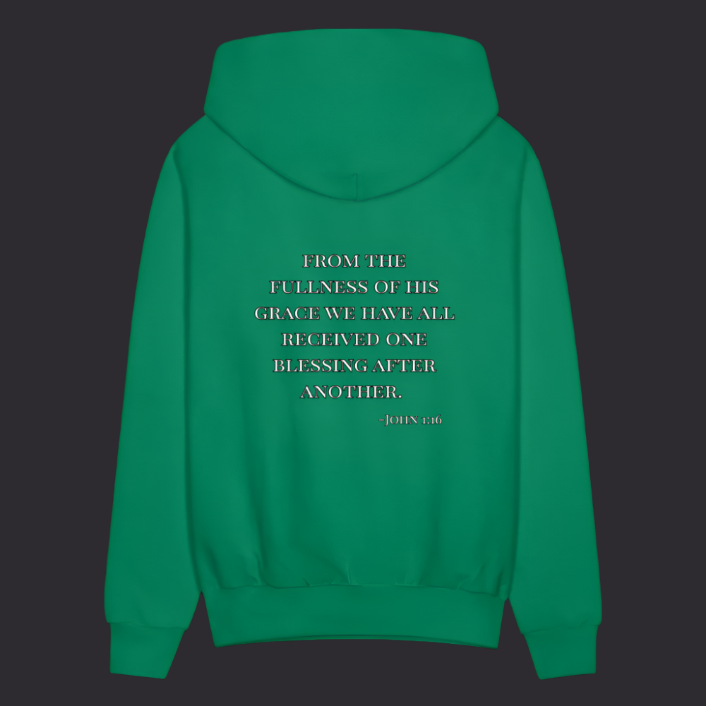 'Fullness of his Grace' Kelly Green Hoodie Thrive Collection - kelly green
