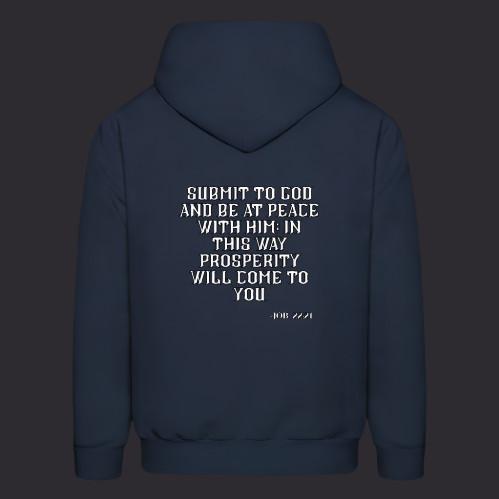 'Submit to God' Navy Blue Hoodie Strive Collection - navy