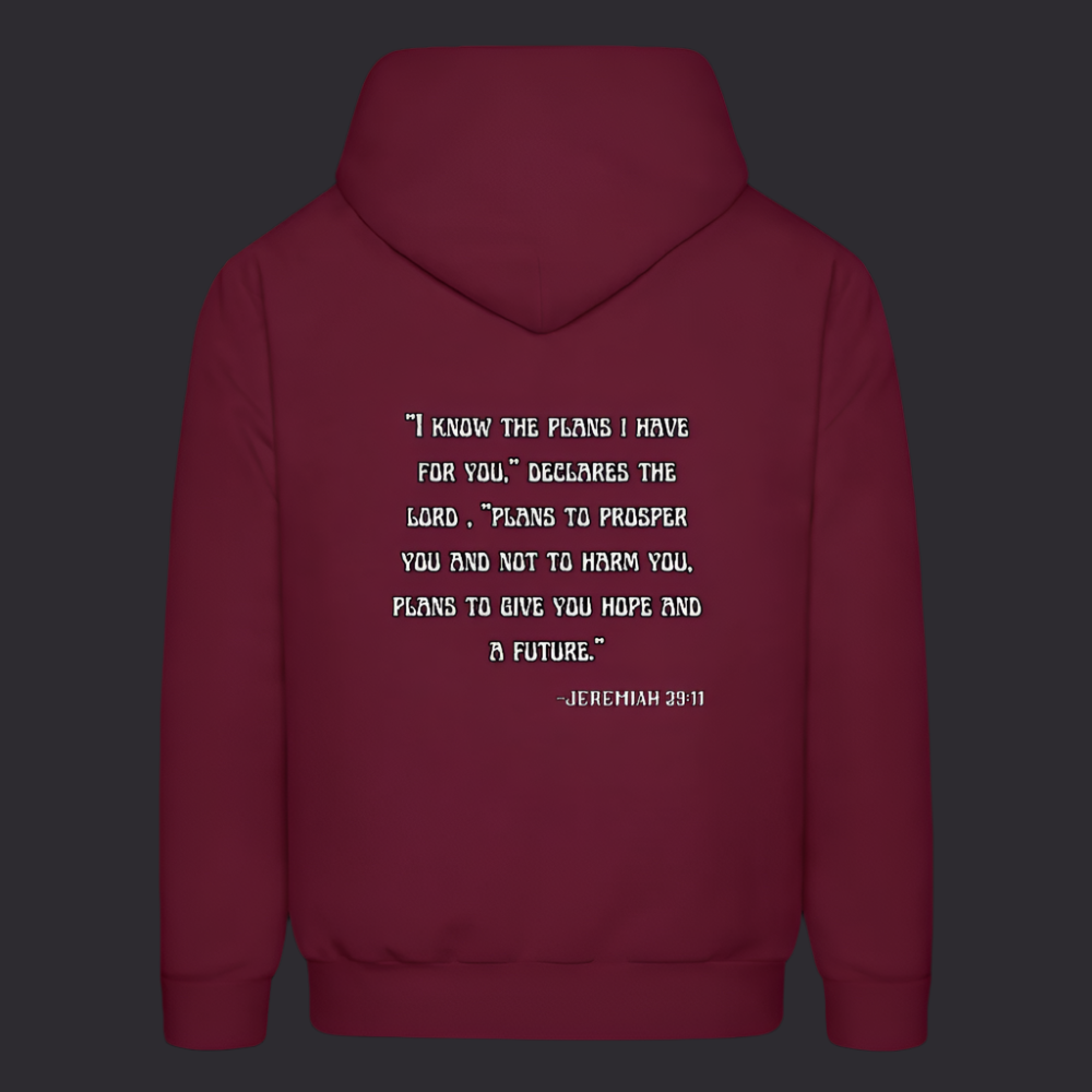 'I know the plans' Burgundy Hoodie Thrive Collection - burgundy