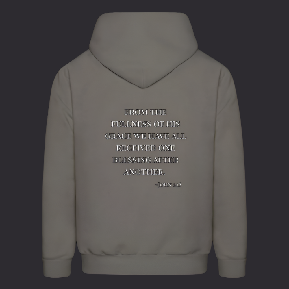 'Fullness of his Grace' Asphalt Gray Hoodie Thrive Collection - asphalt gray