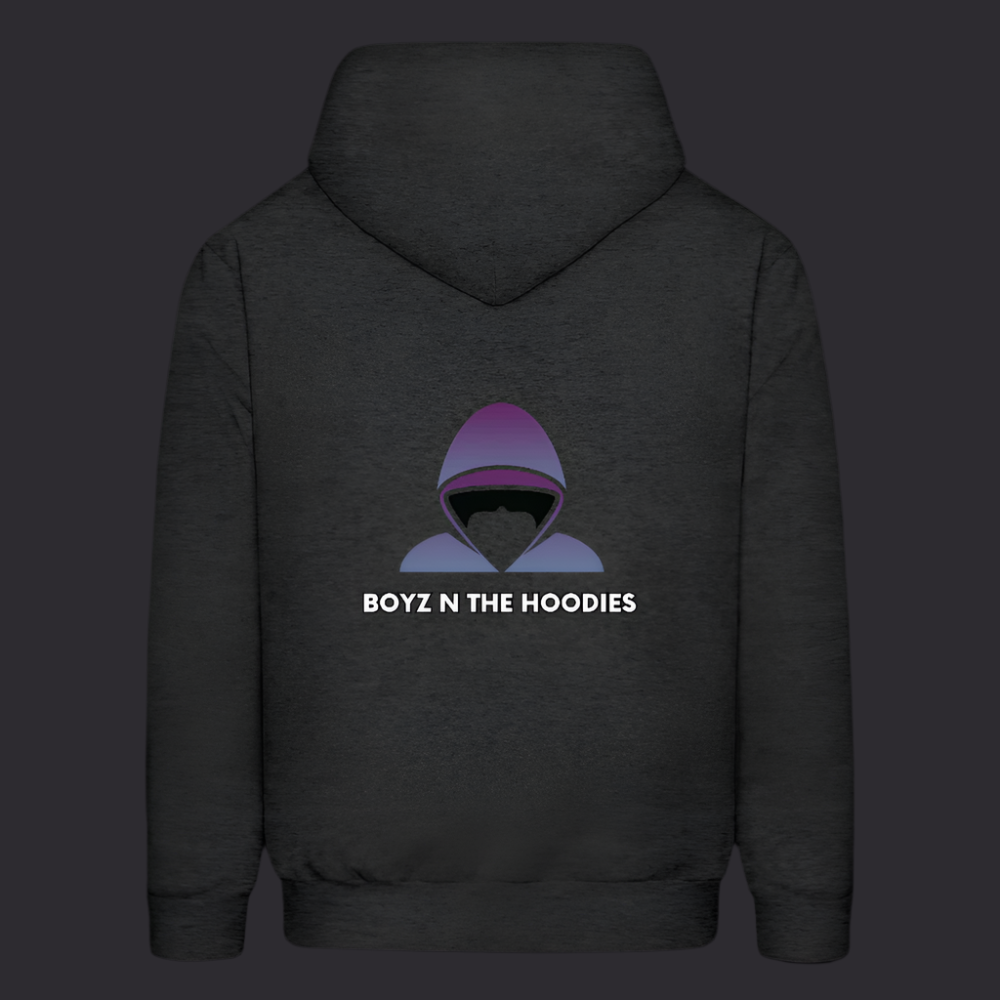 Char Boyz N The Hoodies Motto Charcoal Gray Hoodie Classic Design - charcoal grey