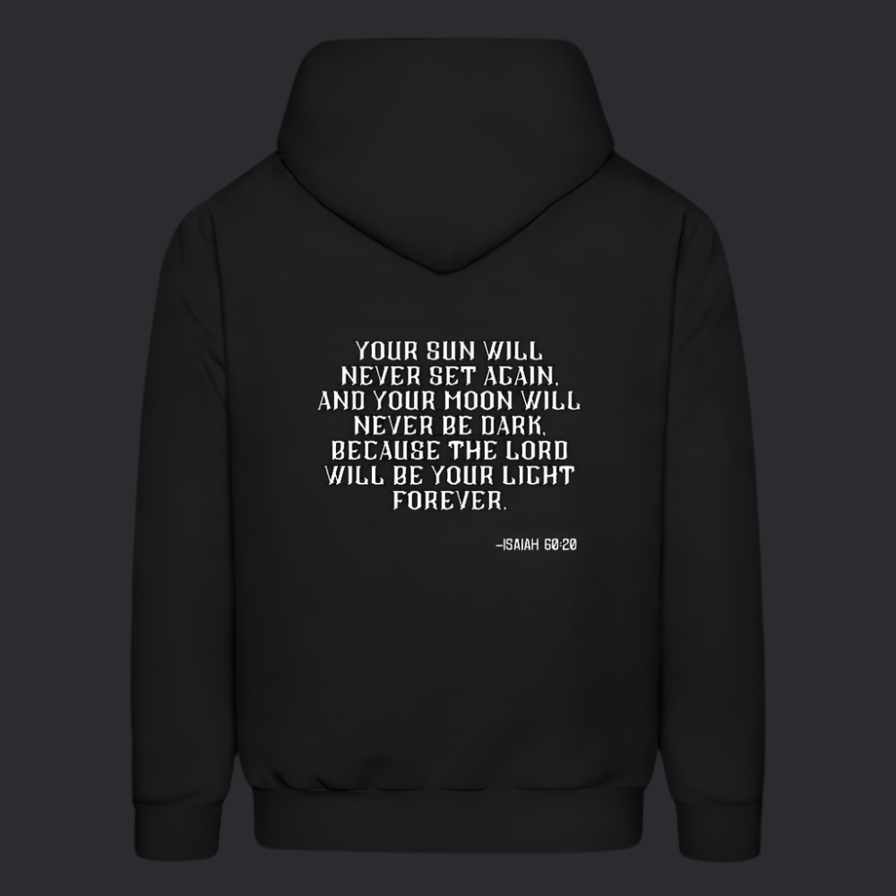 'Your sun will never set' Classic Black Hoodie Thrive Collection - black