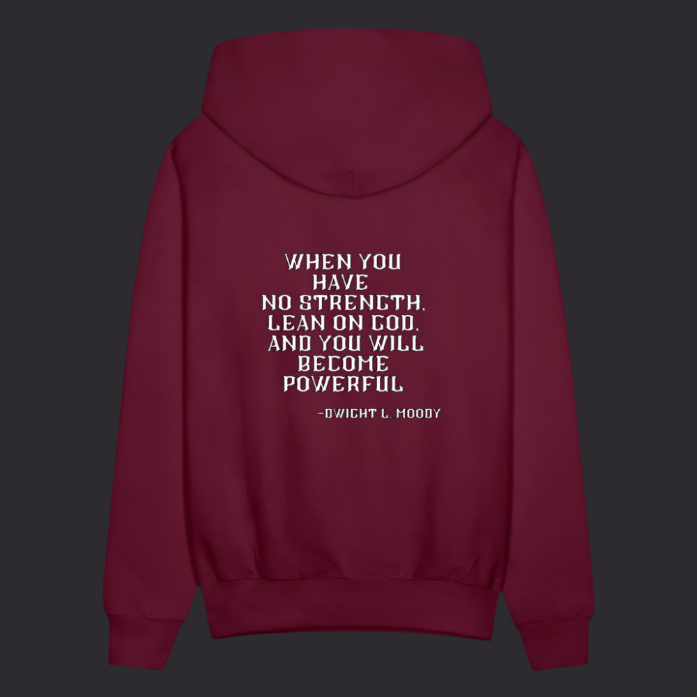 'Lean on God' Burgundy Hoodies Survive Collection - burgundy