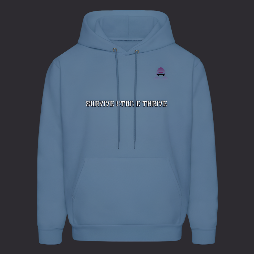 Boyz N The Hoodies Motto Denim Blue Hoodie Classic Design - denim blue