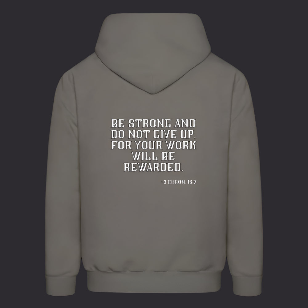 'Be Strong' Asphalt Gray Hoodie Survive Collection - asphalt gray