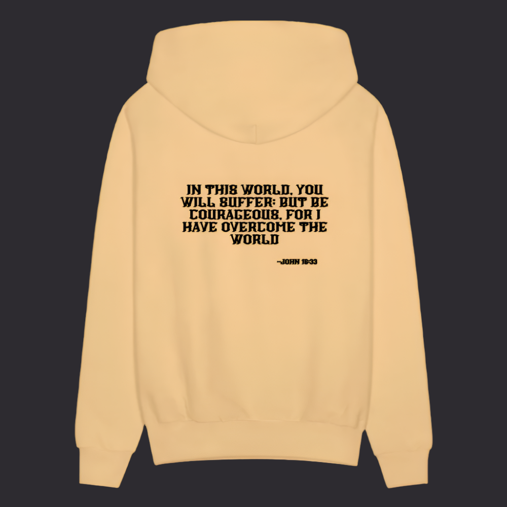 'Be Courageous' Light Gold Hoodie Survive Collection - light gold 