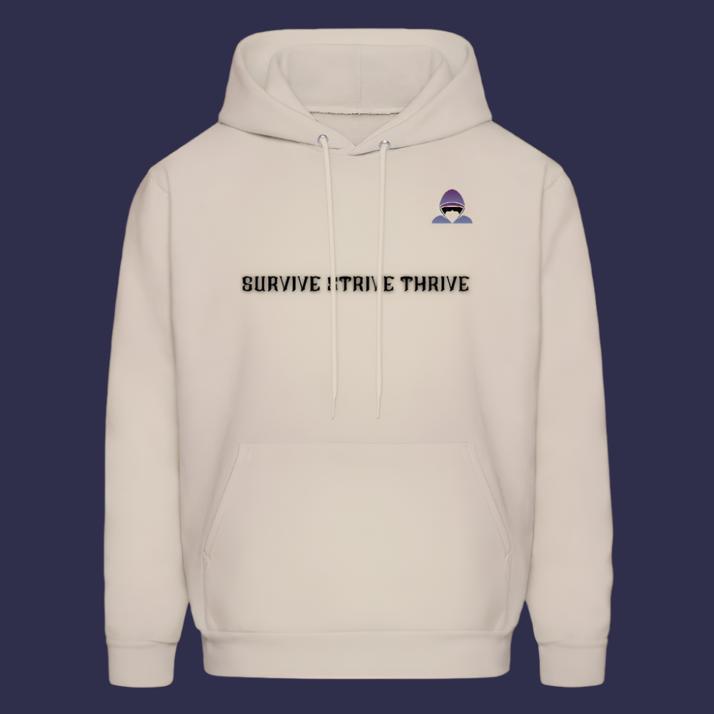 Boyz N The Hoodies Motto Sand Color Hoodie with Classic Design - Sand