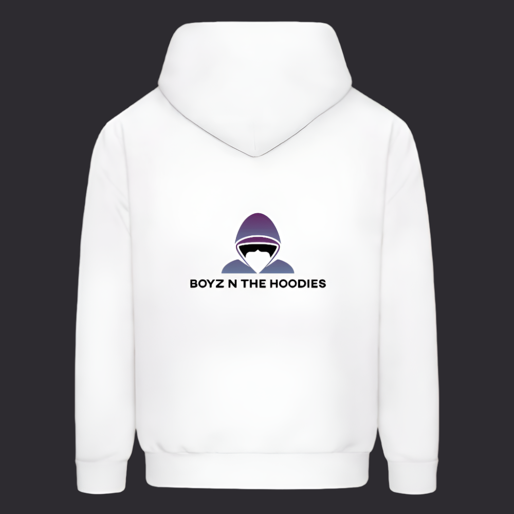 Boyz N The Hoodies Motto White Hoodie Classic Design - white