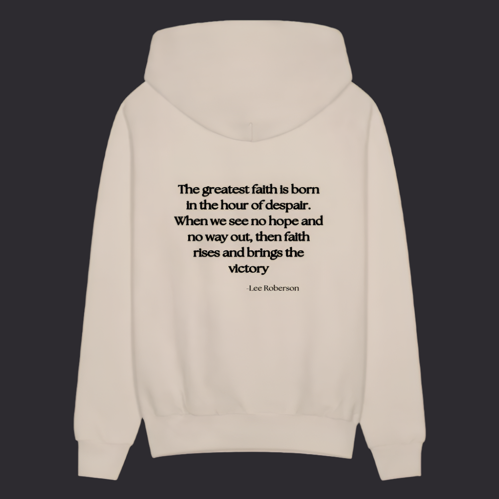 'The Greatest Faith' Sand Color Hoodie Survive Collection - Sand