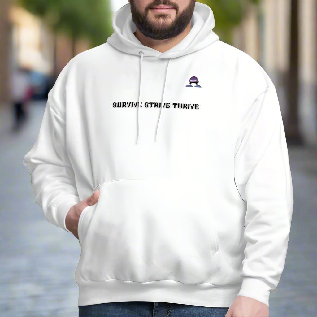 Boyz N The Hoodies Motto White Hoodie Classic Design - white