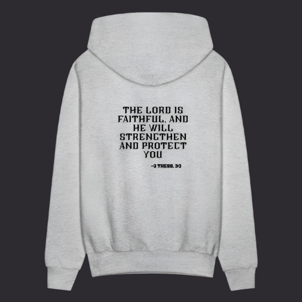 'The Lord Is Faithful' Classic Gray Hoodie Survive Collection - heather gray