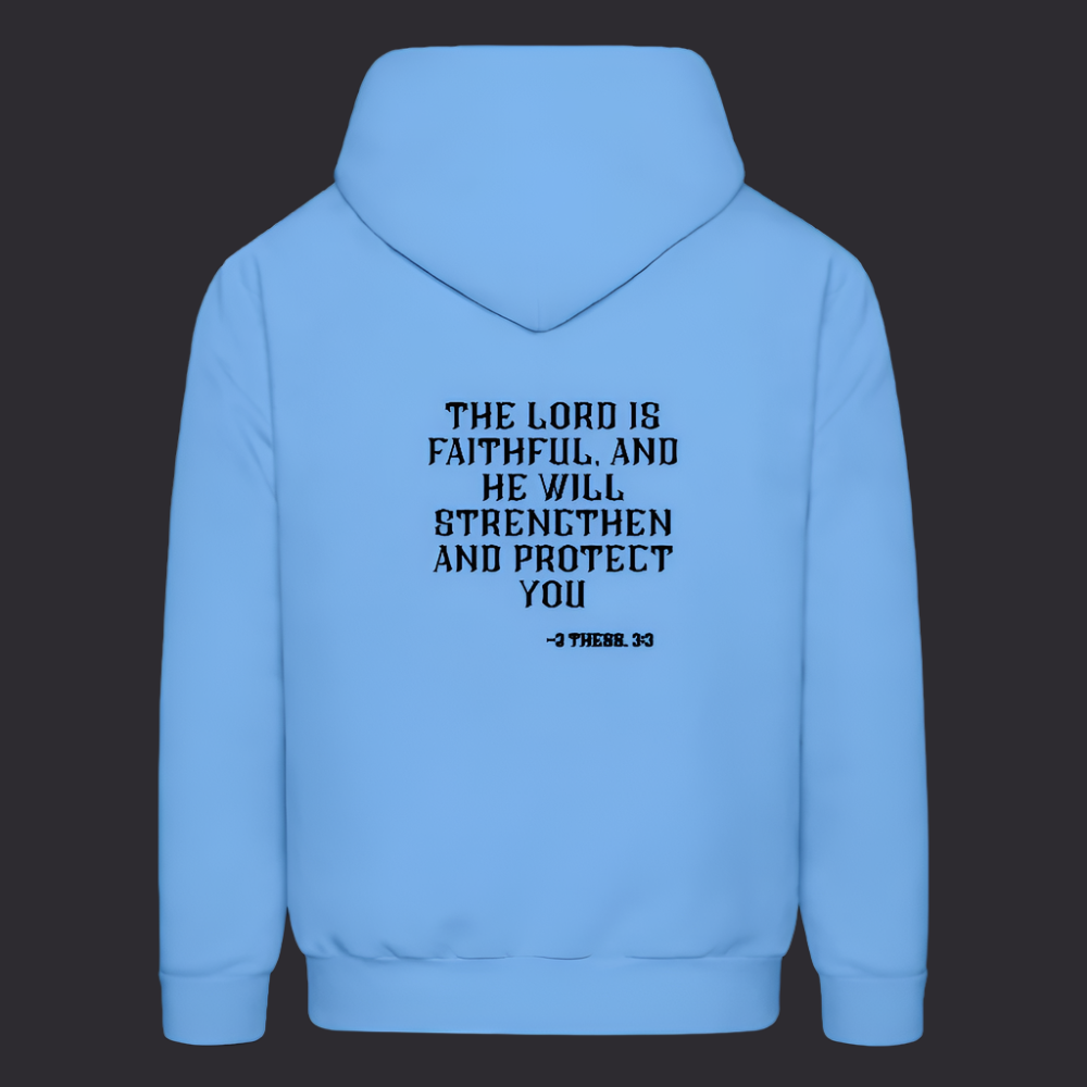 'The Lord Is Faithful' Carolina Blue Hoodie Survive Collection - carolina blue