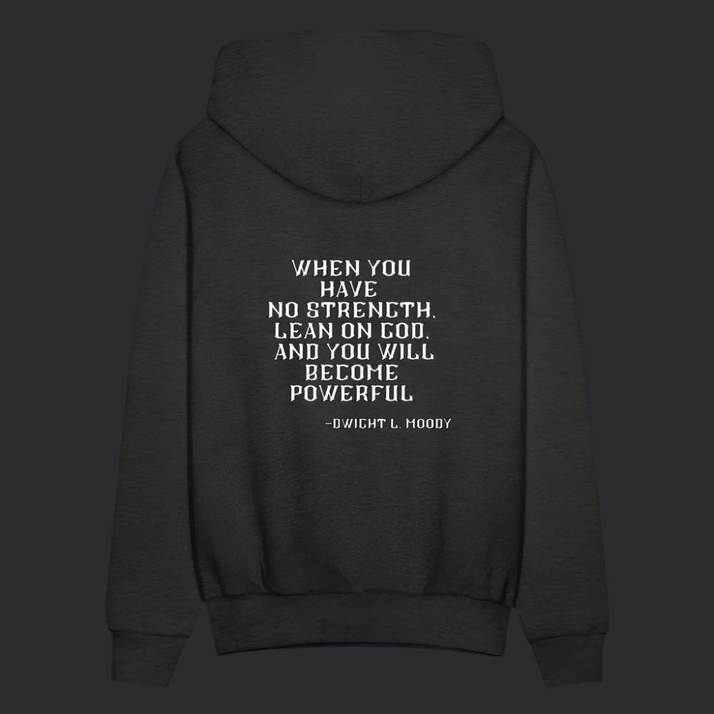 'Lean on God' Charcoal Gray Hoodies Survive Collection - charcoal grey