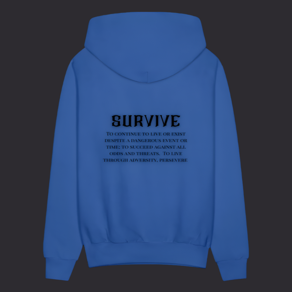 Boyz N The Hoodies Royal Blue Survive Hoodie - royal blue