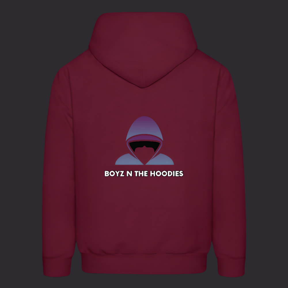 Boyz N The Hoodies Motto Burgundy Hoodie Classic Design - burgundy