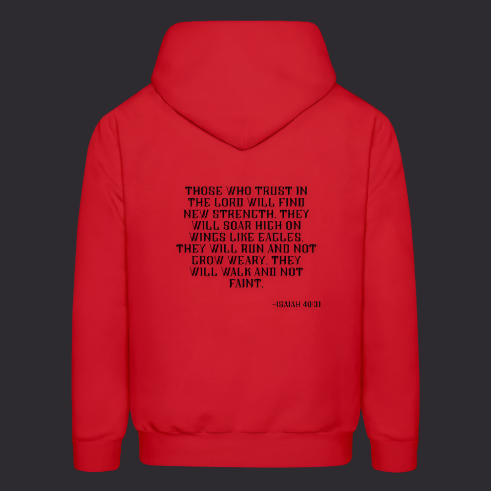 'Trust in the Lord' Classic Red Hoodie Strive Collection - red