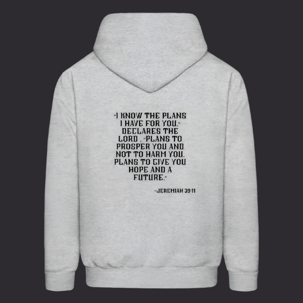 'I know the plans' Classic Gray Hoodie Thrive Collection - heather gray