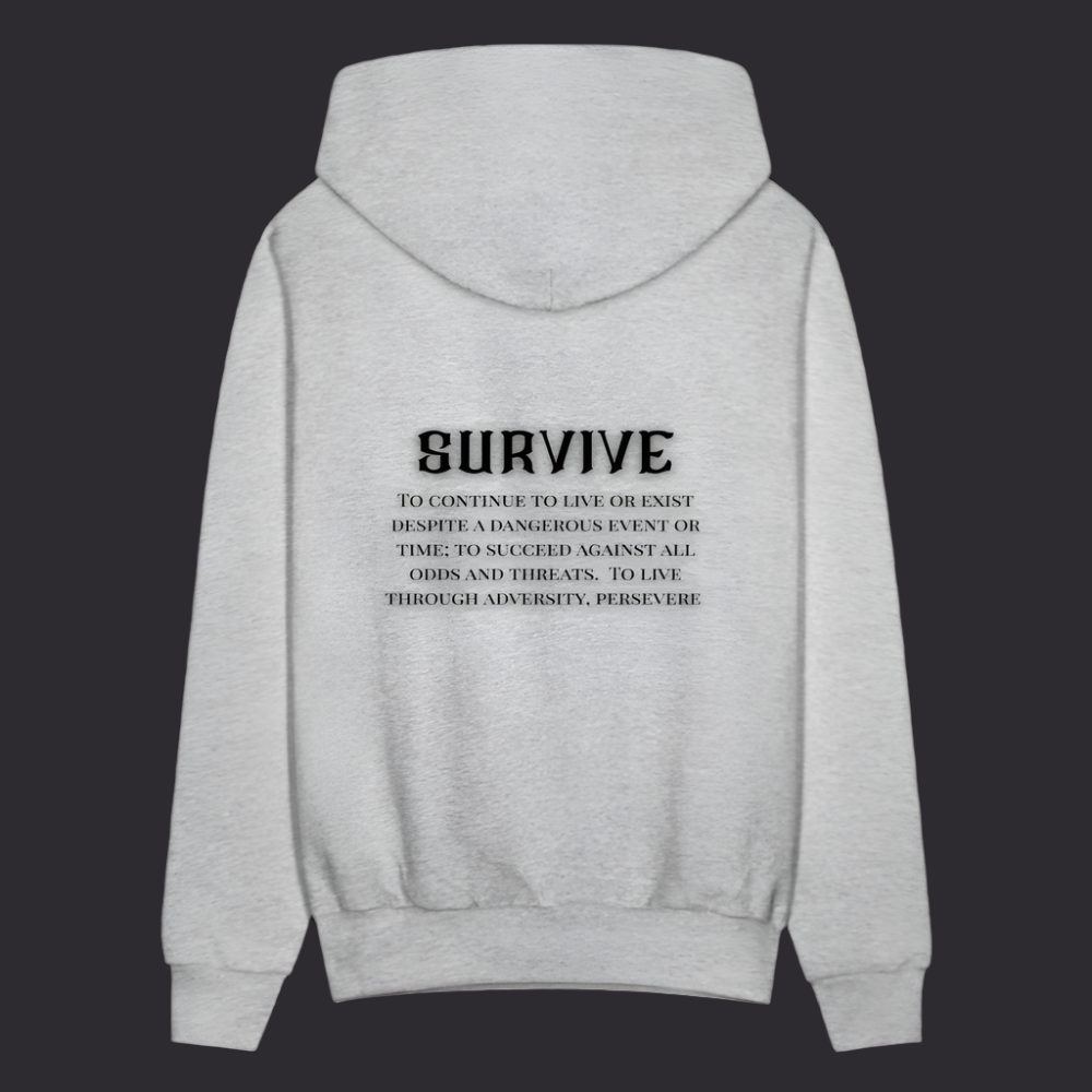 Boyz N The Hoodies Classic Gray Survive Hoodie - heather gray