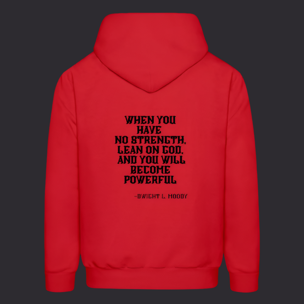 'Lean on God' Classic Red Hoodies Survive Collection - red
