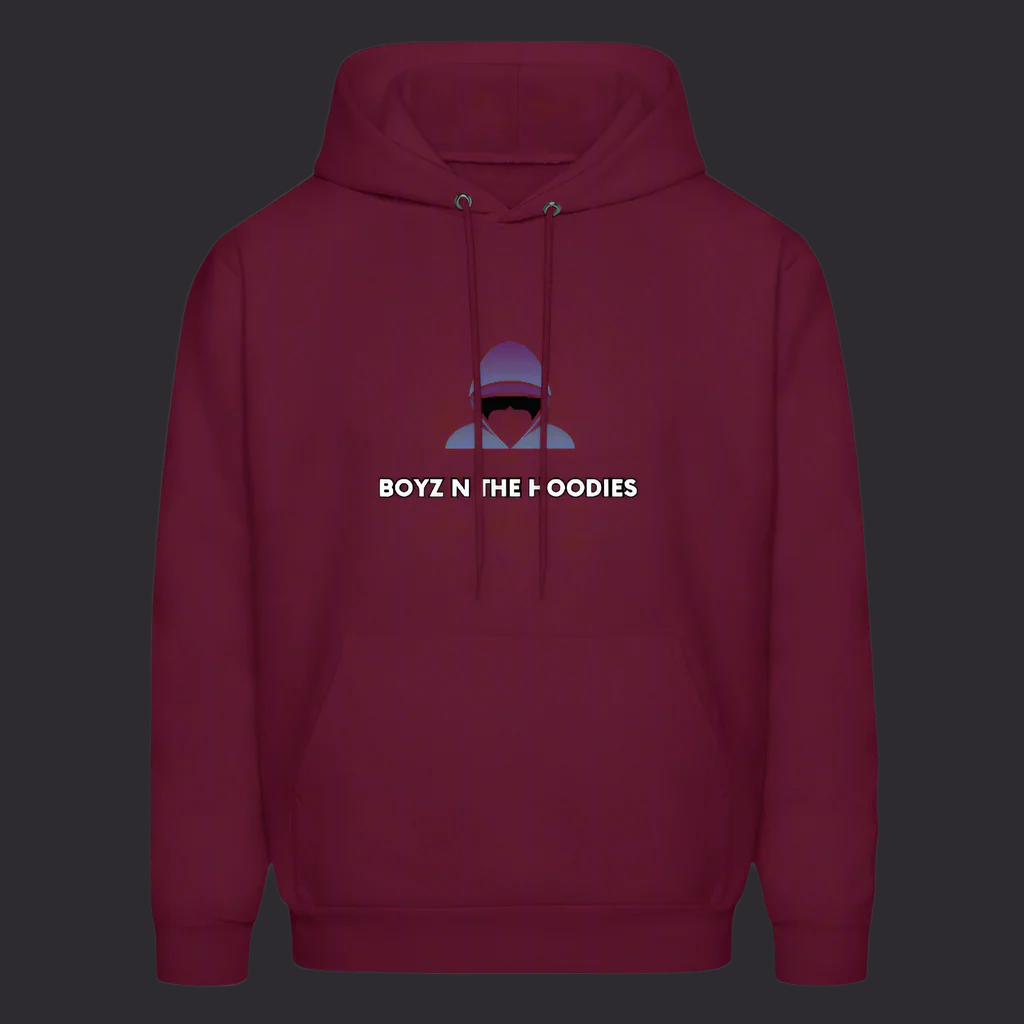 Boyz N The Hoodies Classic Design Burgundy Hoodies (Front only) - burgundy