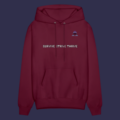 Boyz N The Hoodies Motto Burgundy Hoodie Classic Design - burgundy