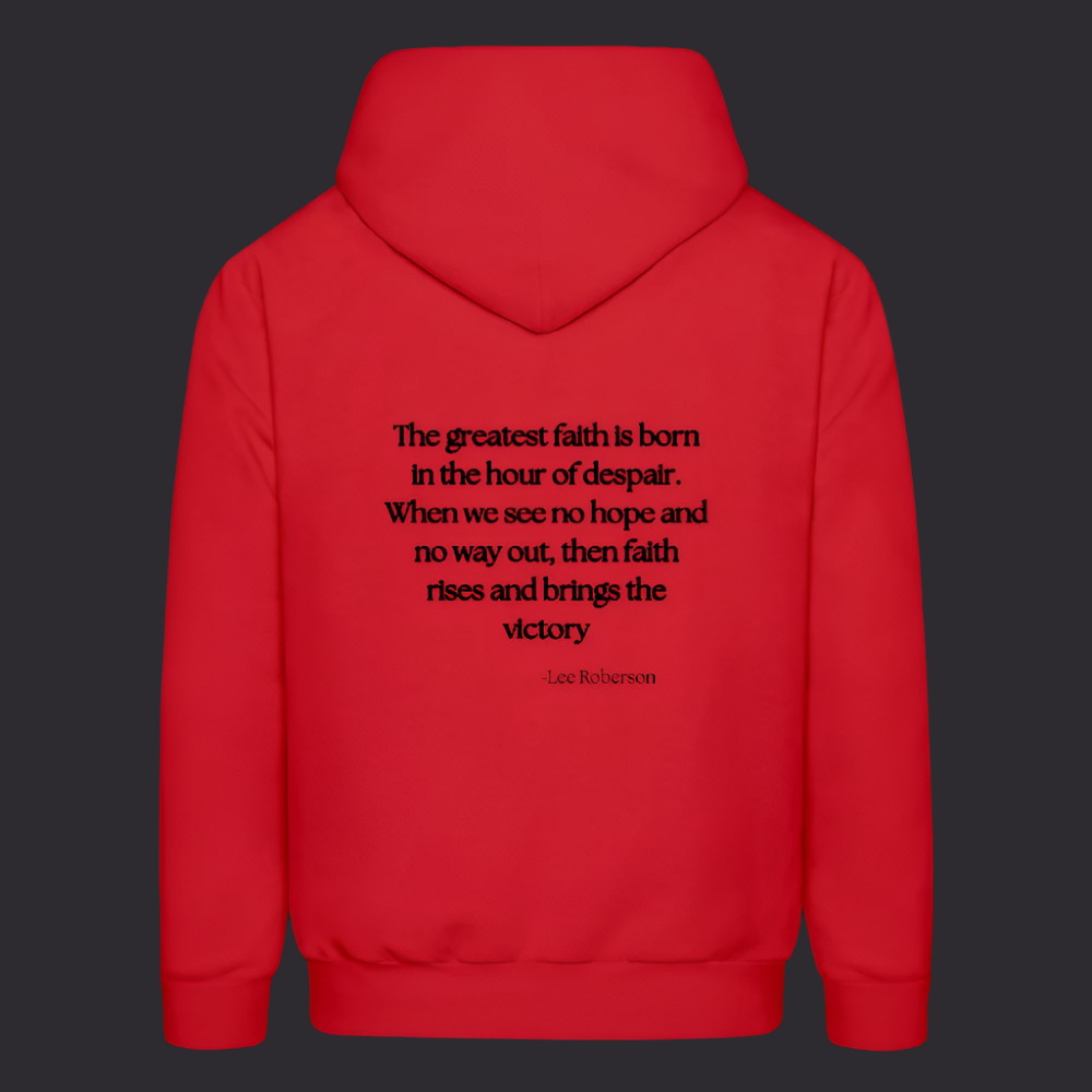 'The Greatest Faith' Classic Red Hoodie Survive Collection - red