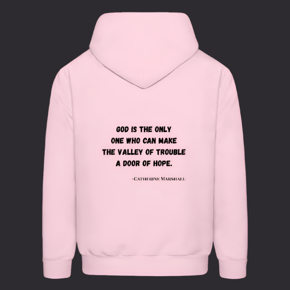 'God is the Only One' Pink Hoodies Survive Collection - pale pink
