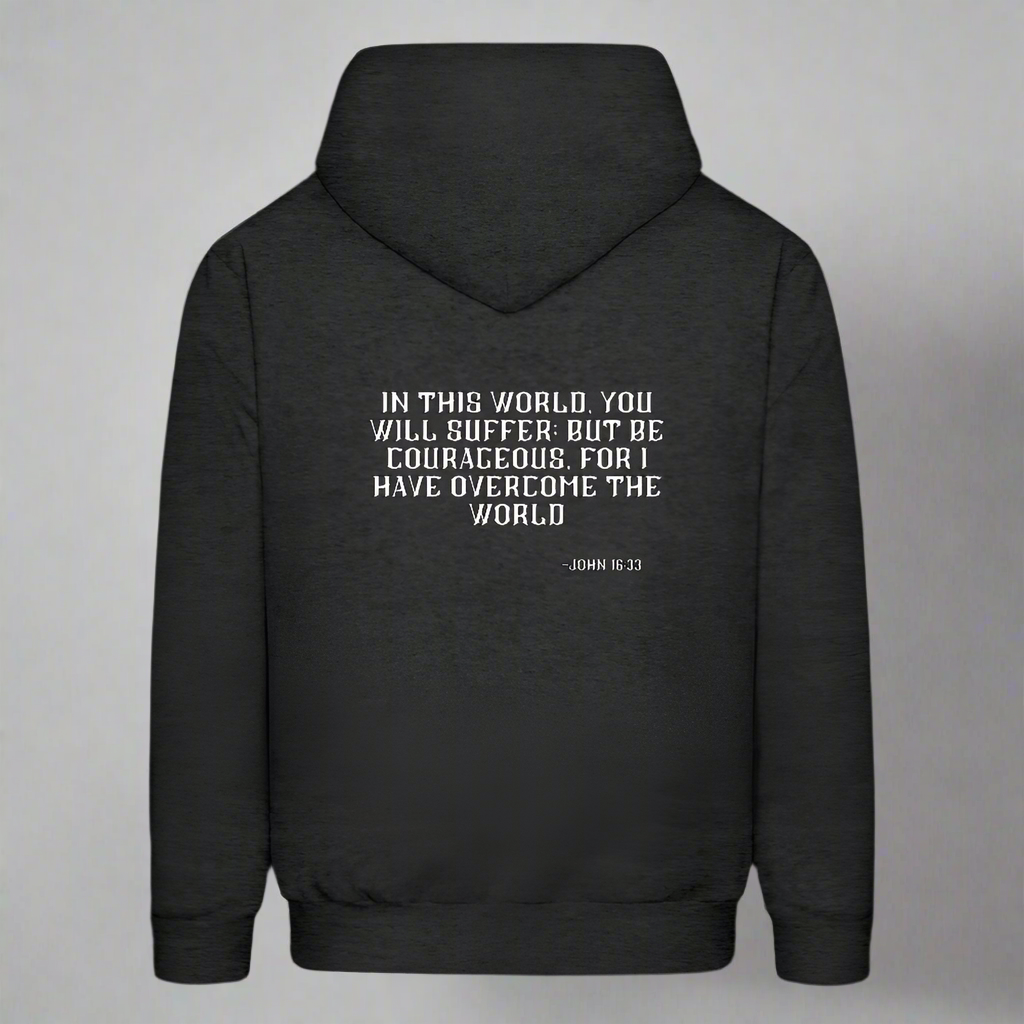 'Be Courageous' Charcoal Gray Hoodie Survive Collection - charcoal grey