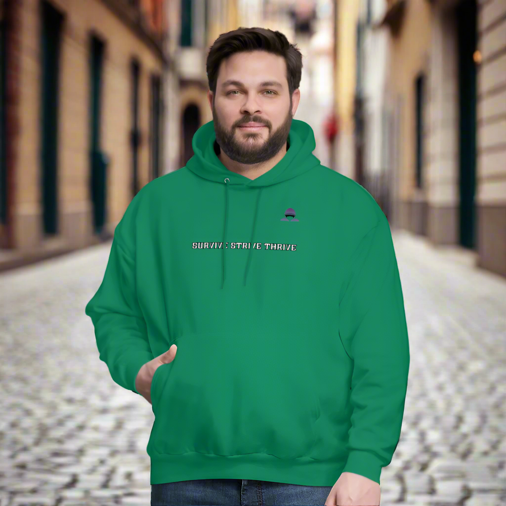 Boyz N The Hoodies Motto Kelly Green Hoodie Classic Design - kelly green