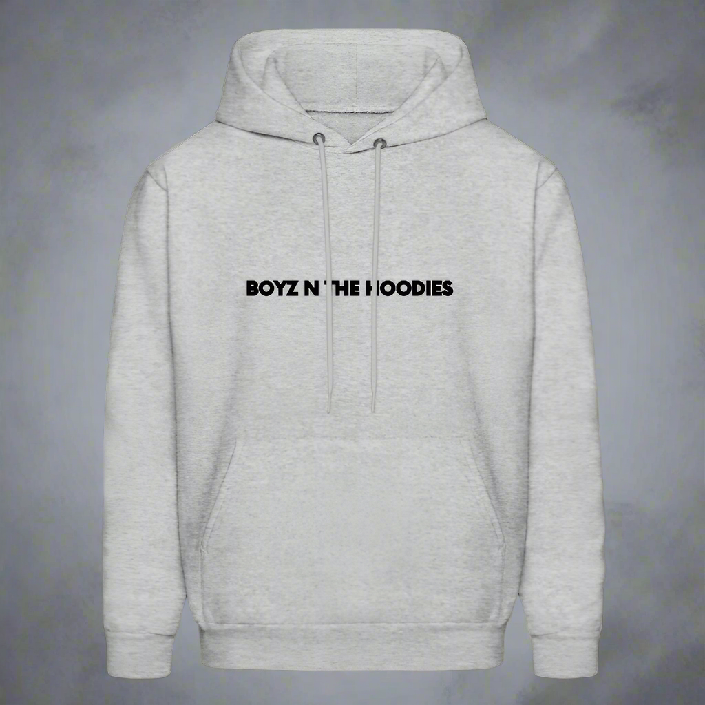 Boyz N The Hoodies Classic Design Pink Hoodies - heather gray